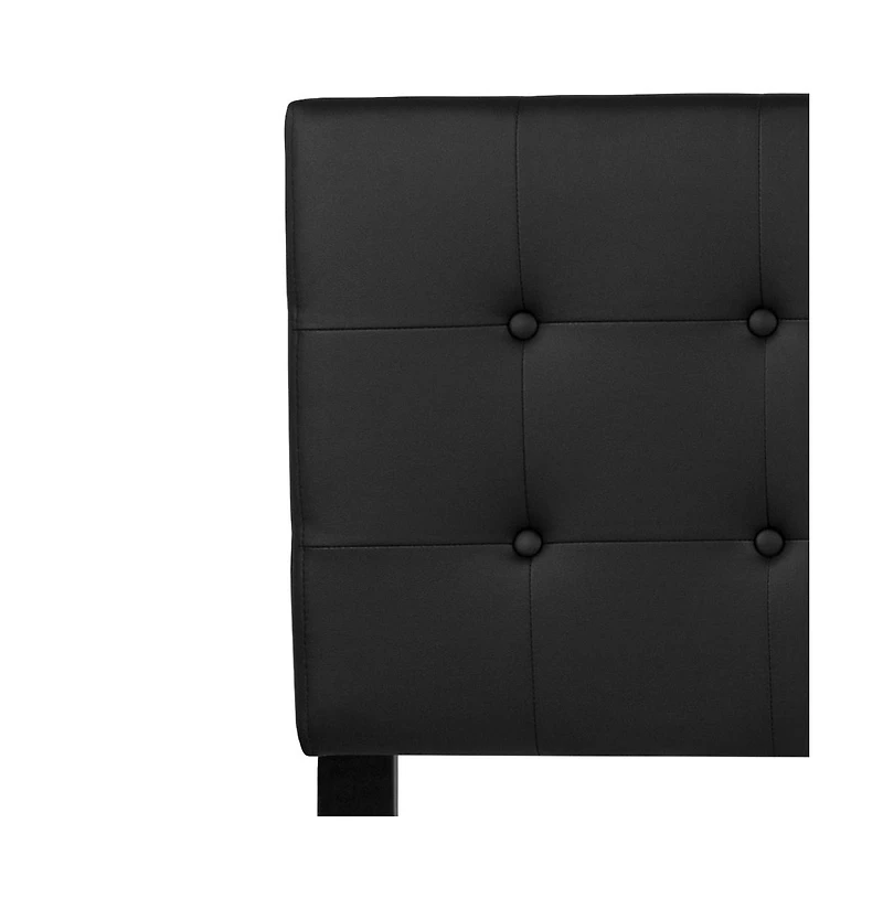Button Tufted Queen Upholstered Headboard
