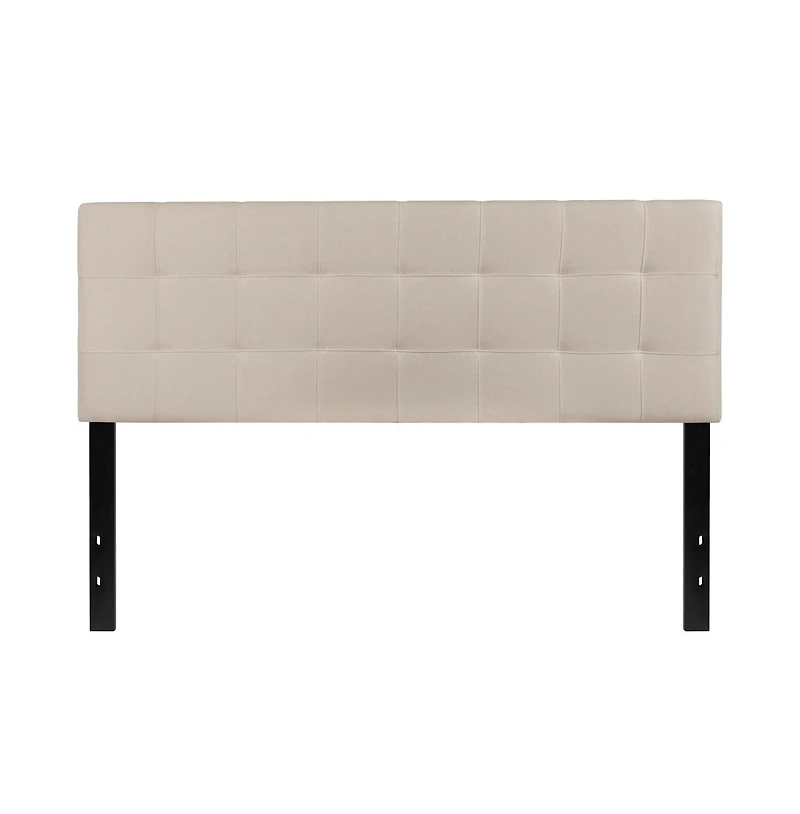 Quilted Tufted Queen Upholstered Headboard