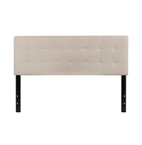 Quilted Tufted Queen Upholstered Headboard