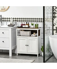 kleankin Bathroom Storage Cabinet W/ Adjustable Shelf, and