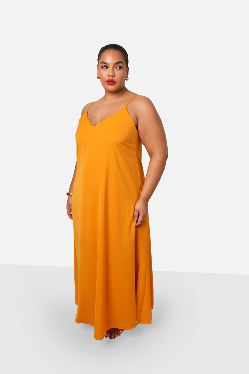 Rebdolls Women's Plus Size Iman Maxi Slip Dress