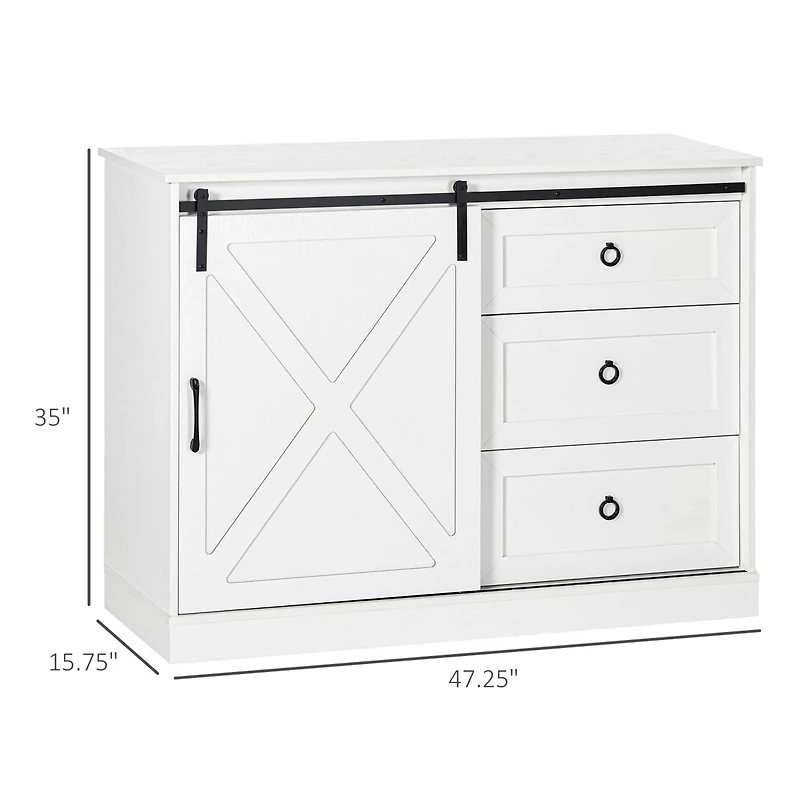 Homcom Farmhouse Kitchen Buffet Cabinet with Storage,