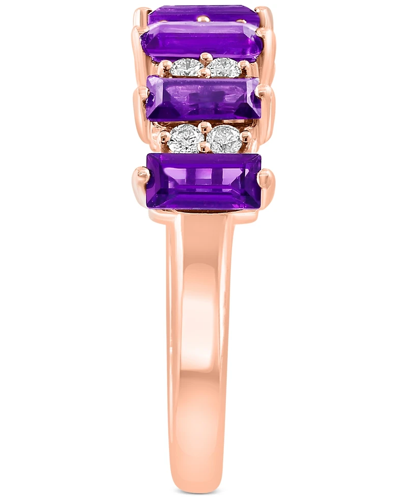 Effy Amethyst (1-5/8 ct. t.w.) & Diamond (1/6 Statement Ring 14k Rose Gold (Also London Blue Topaz Citrine)
