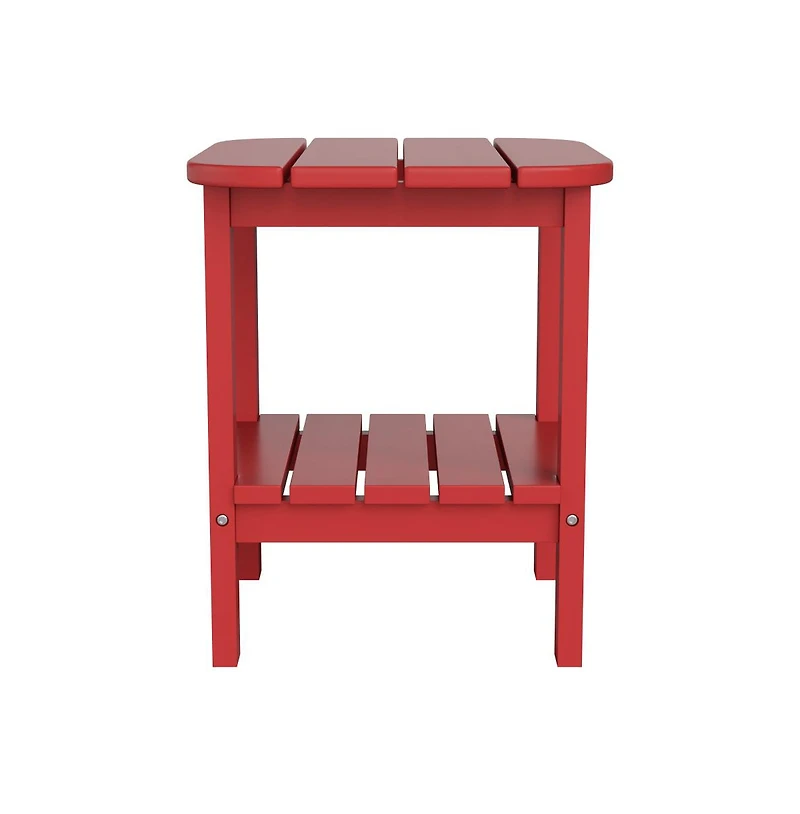 Nassau 2-Tier Adirondack Side Table, All-Weather Hdpe Indoor/Outdoor Accent Table
