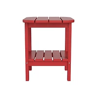 Nassau 2-Tier Adirondack Side Table, All-Weather Hdpe Indoor/Outdoor Accent Table