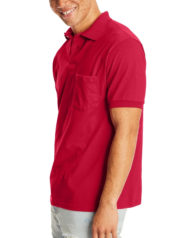 Hanes EcoSmart Men's Pocket Polo Shirt, 2-Pack
