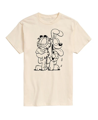 Hybrid Apparel Garfield and Odie Mens Short Sleeve Tee