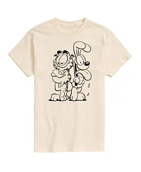 Hybrid Apparel Garfield and Odie Mens Short Sleeve Tee