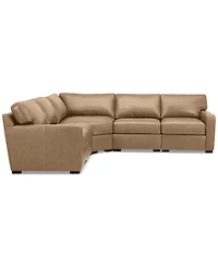 Radley 113" 5-Pc. Leather Wedge L Shape Modular Sectional, Created for Macy's