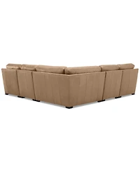 Radley 113" 5-Pc. Leather Wedge L Shape Modular Sectional, Created for Macy's