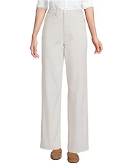 Lands' End Women's High Rise 5 Pocket Wide Leg Chino Pants