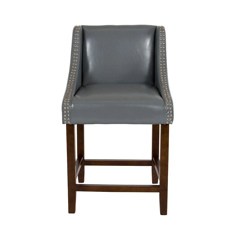Taylorsville 24 Inch Counter Height Stool With Nailhead Trim