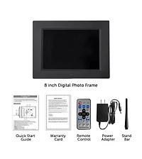 Sungale 8 inch Digital Photo Frame, Black, 800x600 - Photo/Video/Music Support