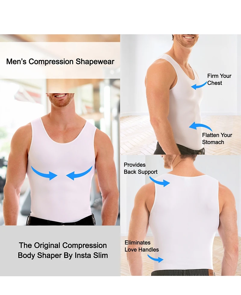 Men's Big & Tall Insta Slim Compression Muscle Tank Top