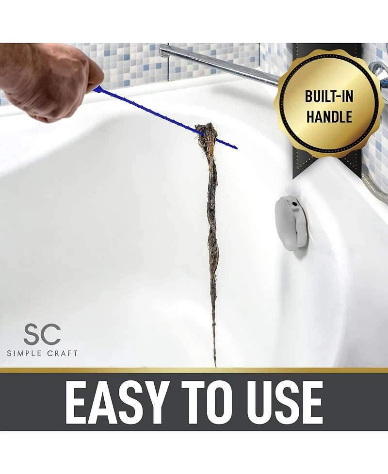 20-Inch Plumbing Snake Drain Clog Remover - 5 Pack
