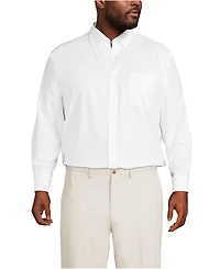 Lands' End Big & Tall Traditional Fit Solid No Iron Supima Oxford Dress Shirt