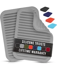 Zulay Kitchen Silicone Trivets for Hot Pots and Pans - Multi-Purpose & Versatile Trivet Mat