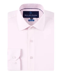 Dylan Park Men's Geometric Performance Stretch Button Down Dress Shirt