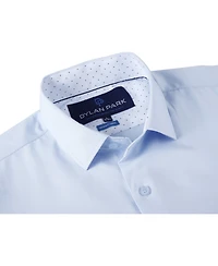 Dylan Park Men's Geometric Performance Stretch Button Down Dress Shirt