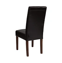 Merrick Lane Ellison Mid-Century Panel Back Parsons Accent Dining Chair - Set Of 4