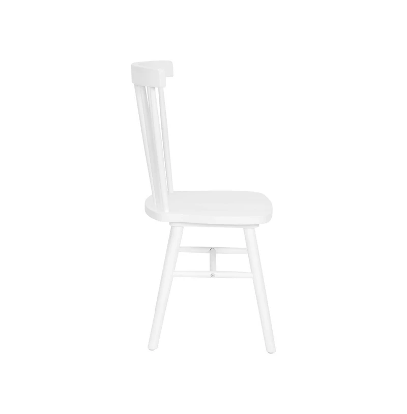 Torrin Set Of Two Premium Solid Wood Spindle Back Dining Chairs With Saddle Seats And Floor Protectant Felt Pads