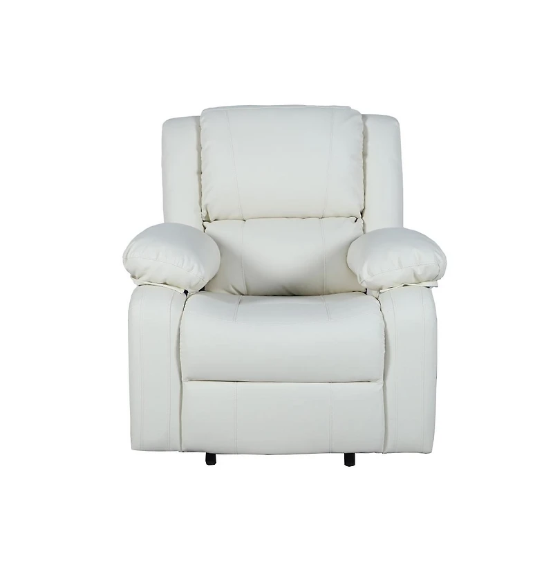 Recliner With Bustle Back And Padded Arms