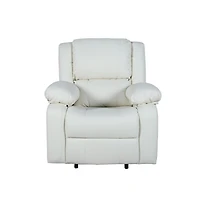 Recliner With Bustle Back And Padded Arms