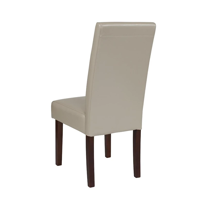 Merrick Lane Ellison Mid-Century Panel Back Parsons Accent Dining Chair - Set Of 4
