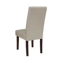 Merrick Lane Ellison Mid-Century Panel Back Parsons Accent Dining Chair - Set Of 4