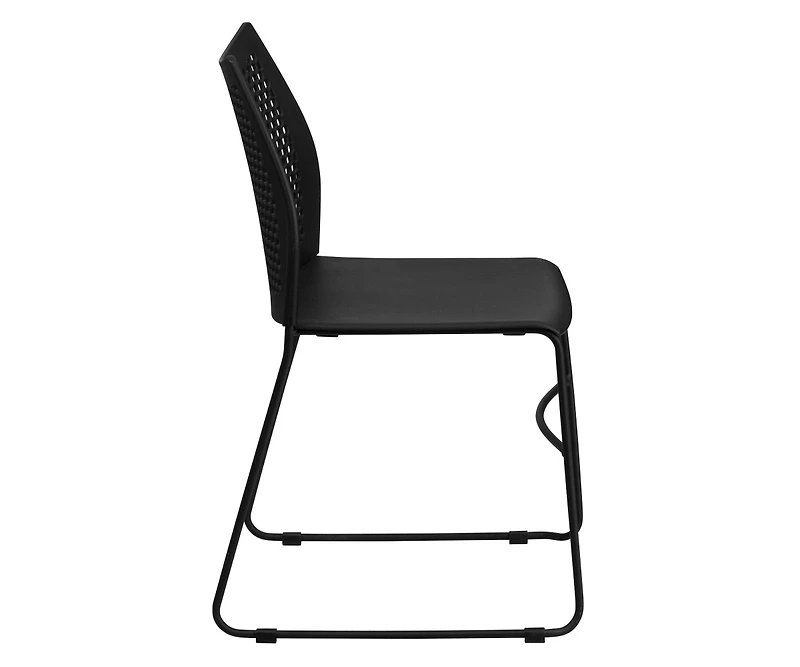 Home And Office Sled Base Stack Chair With Air-Vent Back - Guest