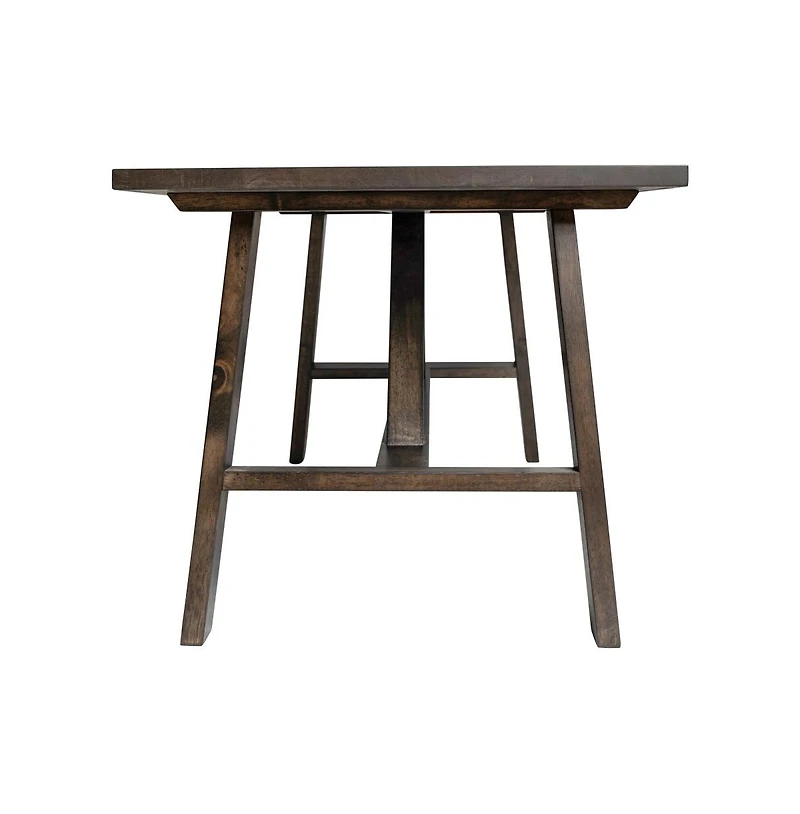 Mabel Farmhouse Trestle Coffee Table, Solid Wood Rustic Accent Table