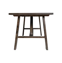 Mabel Farmhouse Trestle Coffee Table, Solid Wood Rustic Accent Table