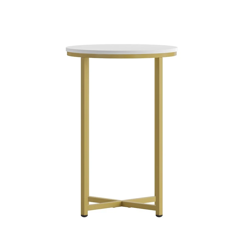 Fairdale End Table With Round Cross Brace Frame