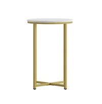 Fairdale End Table With Round Cross Brace Frame