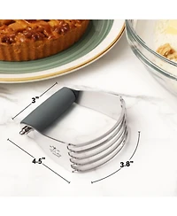 Zulay Kitchen Stainless Steel Dough Blender, Pastry Cutter, Heavy Duty Blender and Cutter with Blades