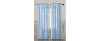 GoodGram Home 2 Pack Ultra Luxurious Semi Sheer Voile Curtains - Baby Blue