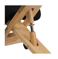 Emma+Oliver Mobile Wooden Ergonomic Kneeling Office Chair