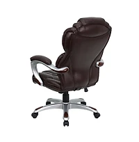 Emma+Oliver High Back Executive Swivel Ergonomic Office Chair With Accent Layered Seat/Back