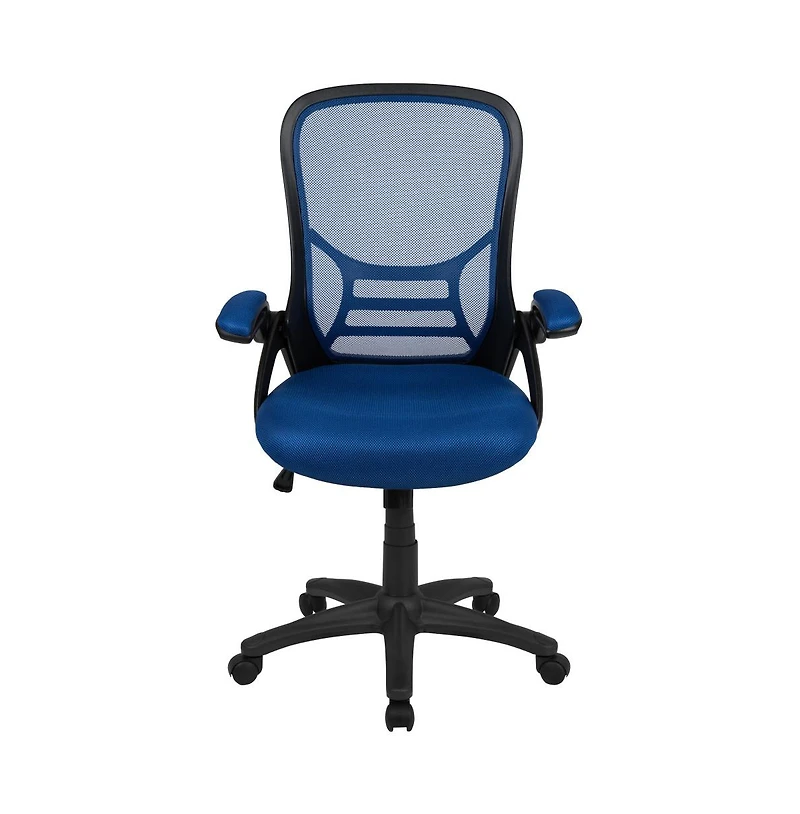 Emma+Oliver High Back Mesh Ergonomic Office Chair With Flip-Up Arms