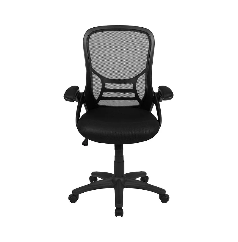 Emma+Oliver High Back Mesh Ergonomic Office Chair With Flip-Up Arms