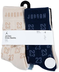 Jordan Big Kids Monogram Essential Crew Socks, Pack of 6