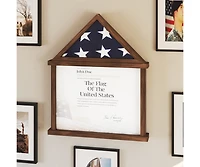 Merrick Lane Hughes Flag Display Case With Certificate Holder