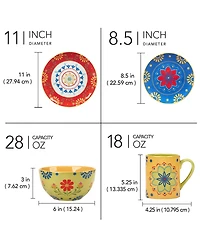 Certified International Spice Love 16Pc Dinnerware Set, Service for 4