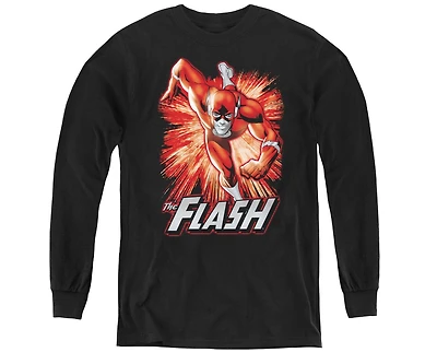 Justice League Boys of America Youth Flash Red & Gray Long Sleeve Sweatshirts