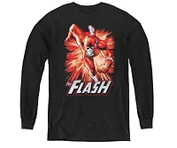 Justice League Boys of America Youth Flash Red & Gray Long Sleeve Sweatshirts