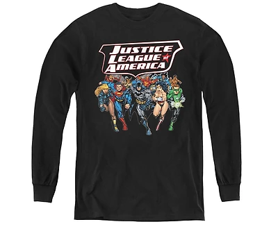 Justice League Boys of America Youth Charging Long Sleeve Sweatshirts