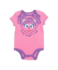 Sesame Street Baby Girls 5 Pack Bodysuits Newborn to