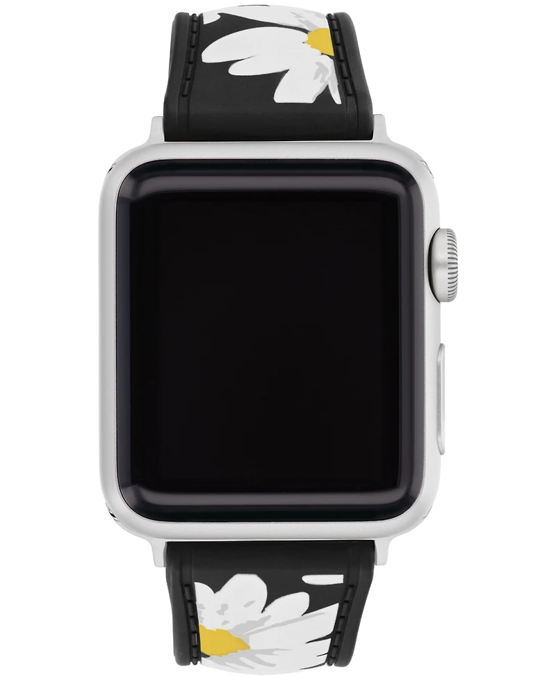 Coach Women's Black Silicone Apple Strap 38mm/40mm/41mm