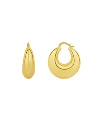 And Now This 18K Gold Plated or Silver Hoop Earring