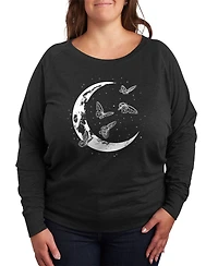 Hybrid Apparel Trendy Plus Celestial Butterfly Graphic Pullover